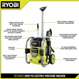 RYOBI 2000 PSI 1.2 GPM Cold Water Electric Pressure Washer (RY142022)