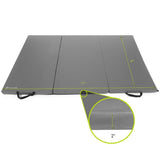Tri-Fold Folding Thick Exercise Mat Grey 6 ft. x 4 ft. x 2 in. Vinyl and Foam Gymnastics Mat (Covers 24 sq. ft.)