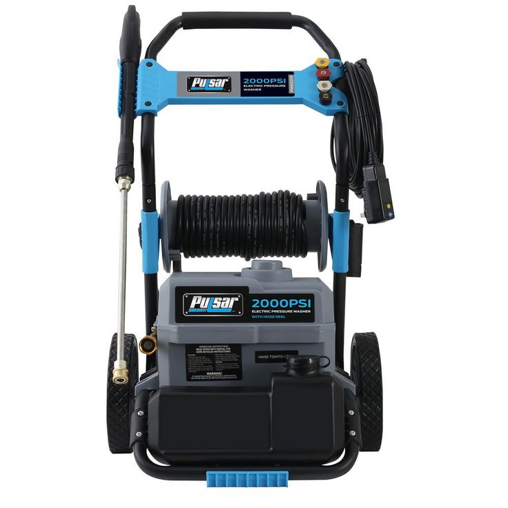 Pulsar 2,000 PSI, 1.6 GPM Electric Pressure Washer with Hose Reel and Built-in Soap Tank