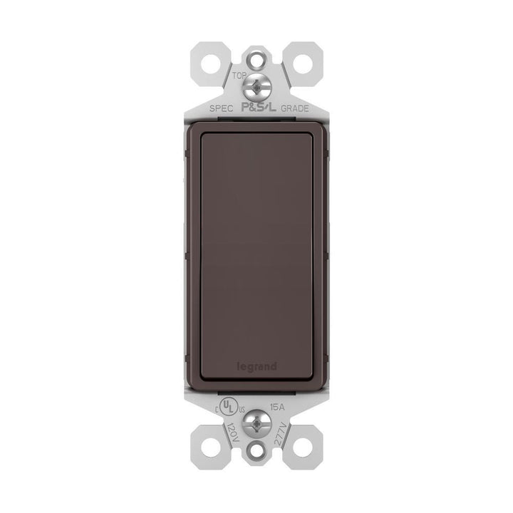 radiant 15 Amp 120 Volt 3-Way Rocker Light Switch, Dark Bronze - Super Arbor