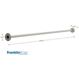 60 in. x 1 in. Beveled-Edge Stainless Steel Shower Rod in Brushed Nickel - Super Arbor