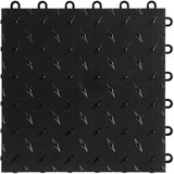 Swisstrax 12 in. W x 12 in. L Jet Black Diamondtrax Home Modular Polypropylene Flooring (50-Tile/Pack) (50 sq. ft.)