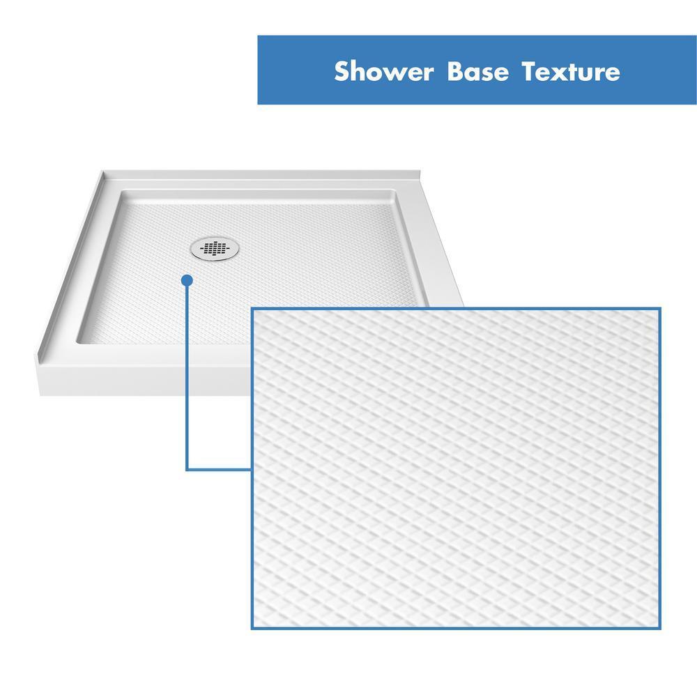 Flex 32 in. x 32 in. x 74.75 in. Corner Framed Pivot Shower Enclosure in Brushed Nickel with White Acrylic Base - Super Arbor