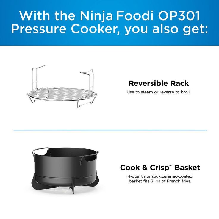 Foodi 6.5 Qt. Black Stainless Electric Pressure Cooker with Tender Crisp Technology