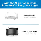 Foodi 6.5 Qt. Black Stainless Electric Pressure Cooker with Tender Crisp Technology