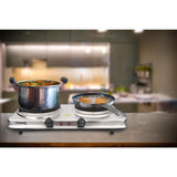 7.3 in. Electric 2-Burner Hot Stainless Plate with Temperature Controls