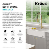 Bellucci 33in. CeramTek Granite/Quartz Composite Farmhouse ApronFront Single Bowl Kitchen Sink w/ Cutting Board in White - Super Arbor