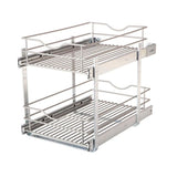 Knape & Vogt 14.56-in W x 19.25-in H 2-Tier Pull Out Metal Baskets & Organizers