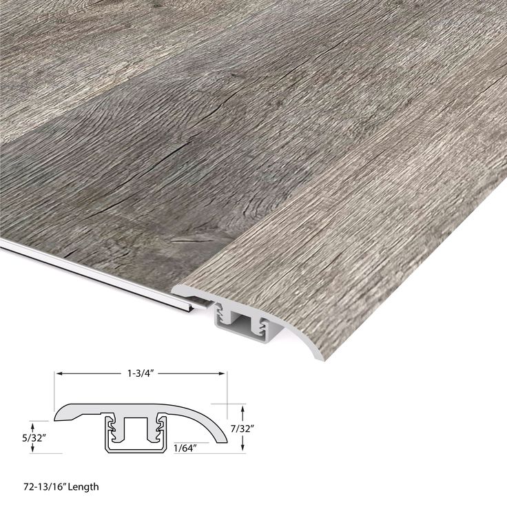 CALI Aqua Tough XL Seaswept Oak 0.33-in T x 1.77-in W x 72.83-in L Vinyl Reducer