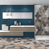 Gaugin Hex Catan Shadow 8-5/8 in. x 9-7/8 in. Porcelain Floor and Wall Tile (11.56 sq. ft. / case)