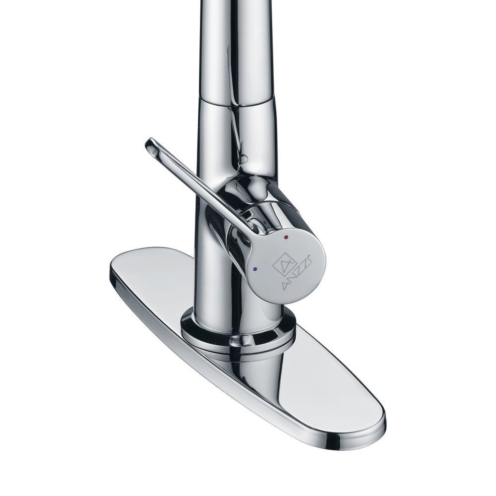 Orbital Single-Handle Pull-Down Sprayer Kitchen Faucet in Polished Chrome - Super Arbor