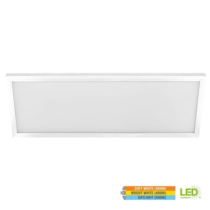 1 ft. x 2 ft. 23-Watt 2000 Lumens Dimmable White Integrated LED Edge-Lit Flat Panel Flush Mount Light Color Changing CCT