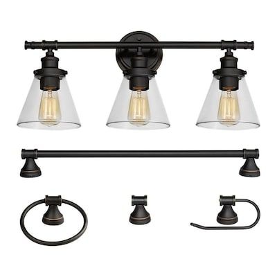 Globe 5-Piece Parker Oil Rubbed Bronze Decorative Bathroom Hardware Set