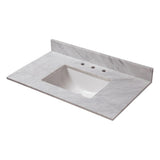 49 in. W Marble Vanity Top in Carrara - Super Arbor