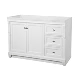 Naples 30 in. W Bath Vanity Cabinet Only in Distressed Grey with Right Hand Drawers - Super Arbor