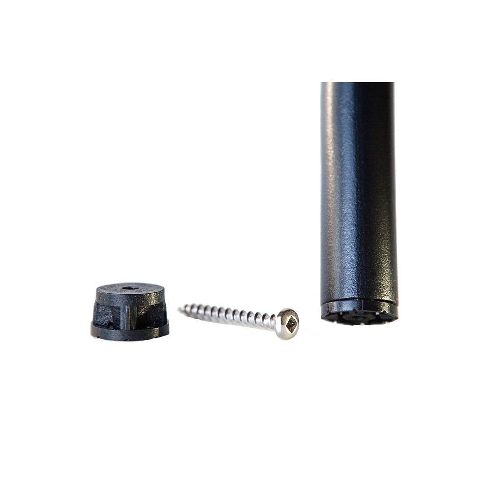 32 in. x 3/4 in. Black Pearl Matte Steel Round Baluster (10-Pack) - Super Arbor