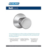 Bell Satin Chrome Keyed Entry Door Knob - Super Arbor