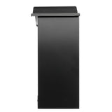 Saratoga Black Wall-Mount Lockable Mailbox - Super Arbor