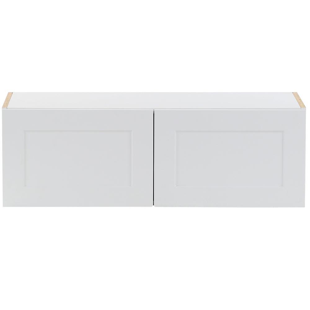 Cambridge Shaker Assembled 27x30x12 in. All Plywood Wall Cabinet with 2 Soft Close Doors in White - Super Arbor