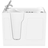 HD Series 46 in. Left Drain Quick Fill Walk-In Whirlpool and Air Bath Tub with Powered Fast Drain in White - Super Arbor
