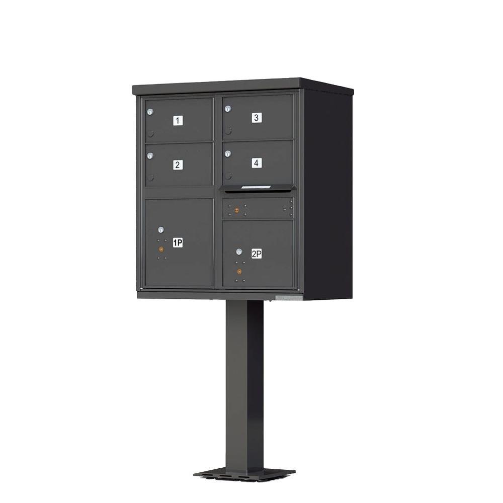 16-Mailboxes 1-Outgoing Mail Compartment 2-Parcel Lockers Pedestal Mount Cluster Box Unit - Super Arbor