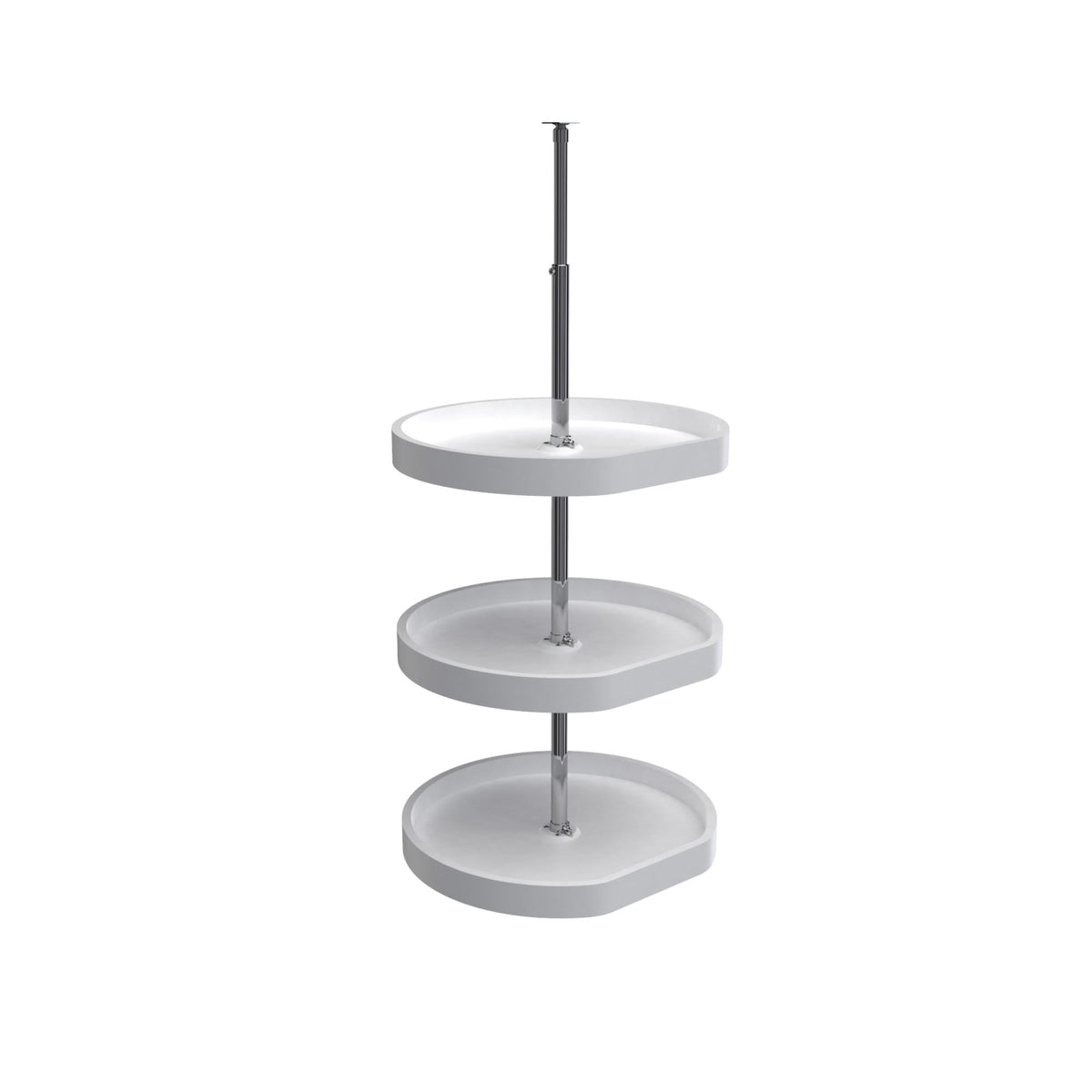 Rev-A-Shelf 3-Tier Plastic D-Shape Cabinet Lazy Susan, 20-inch Diameter