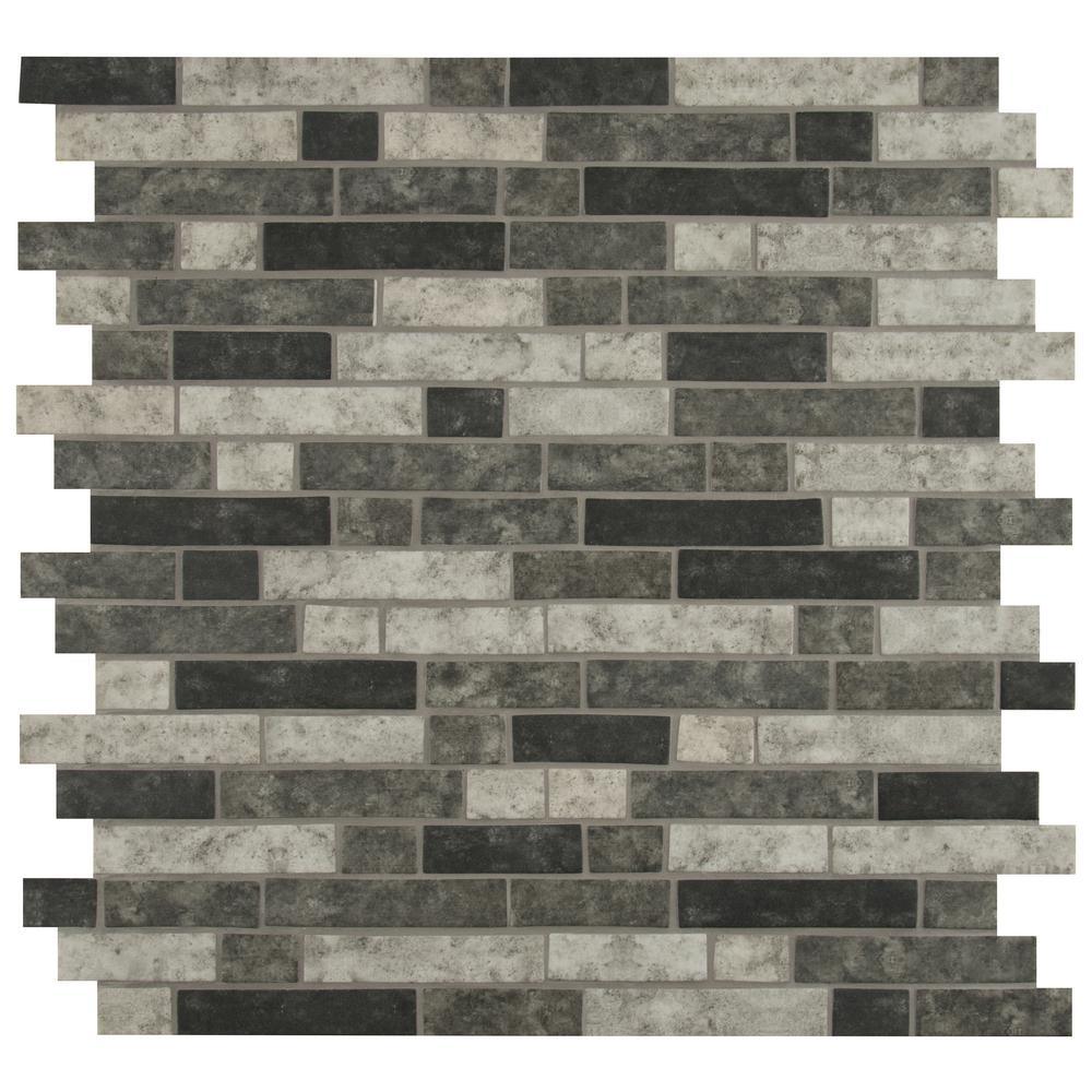 Urban Tapestry Interlocking 11.81 in. x 11.81 in. x 6 mm Glass Mesh-Mounted Mosaic Tile (14.55 sq. ft./case) - Super Arbor