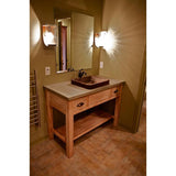 Premier Copper Products Rectangle Skirted Hammered Copper Vessel Sink in Oil Rubbed Bronze