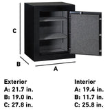 EF3428E 3.39 cu ft Fireproof Safe and Waterproof Safe with Digital Keypad - Super Arbor