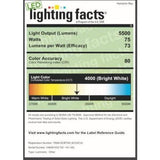 4 ft. High Output 5200 Lumens Integrated LED White Wraparound Light 4000K Bright White 120-277V Energy Star Rated