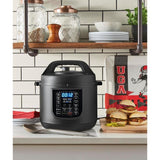 9-in-1 6 Qt. Matte Black Electric Multi-Cooker with Recipe Book