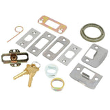 Plymouth Satin Nickel Double Cylinder Deadbolt with Accent Lever Door Handleset - Super Arbor