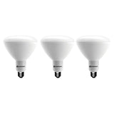 EcoSmart 75-Watt Equivalent BR40 Dimmable LED Light Bulb Soft White (3-Pack)