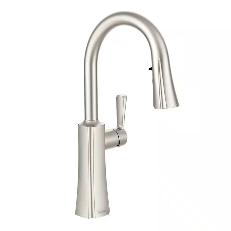 Moen Etch Spot Resist Stainless 1-Handle Deck-Mount Pull-Down Handle Kitchen Faucet