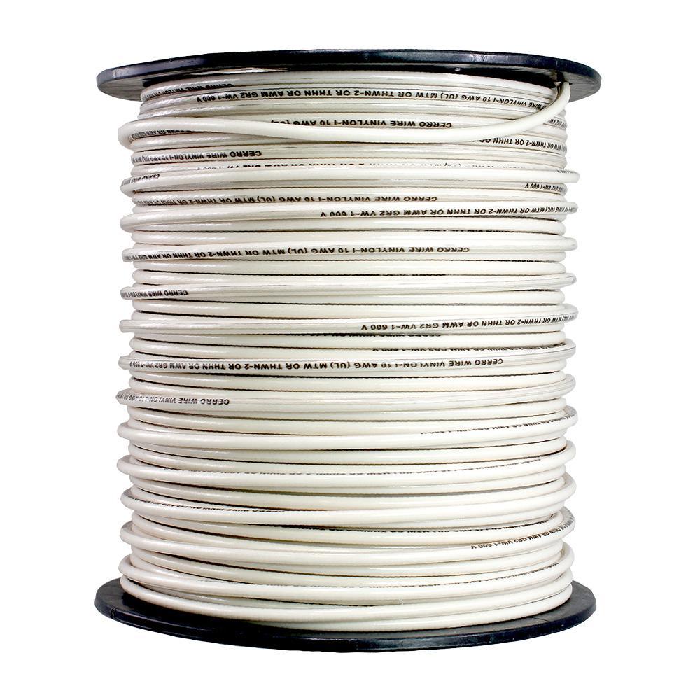 500 ft. 10/1 White Stranded THHN Wire - Super Arbor