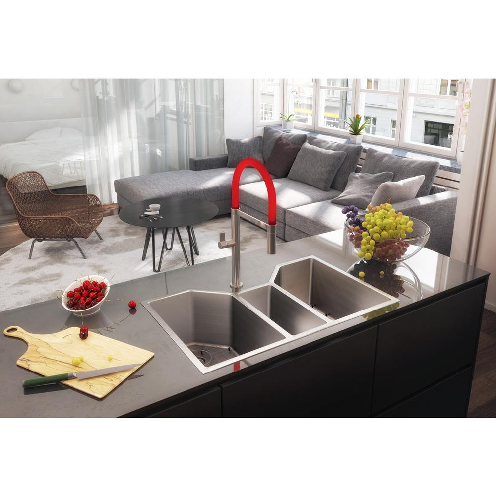 Undermount Stainless Steel 35 in. 16-Gauge Triple Bowl Kitchen Sink - Super Arbor