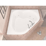 Beryl 5 ft. Acrylic Corner Drop-in Whirlpool Bathtub in White - Super Arbor