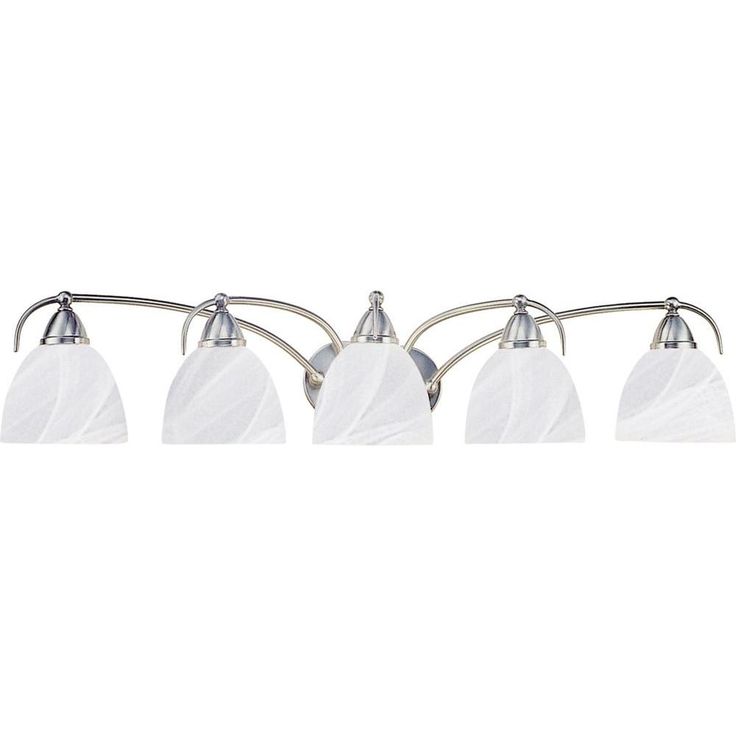5-Light Brushed Nickel Bath and Vanity Light