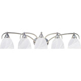 5-Light Brushed Nickel Bath and Vanity Light