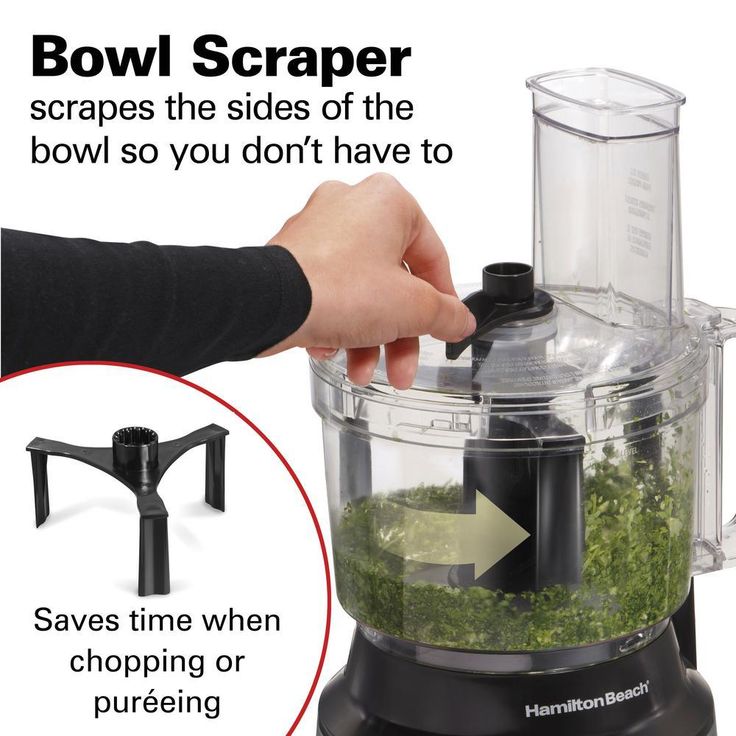 450-Watt 10-Cup Food Processor with Bowl Scraper Attachment