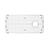 Fireclay 33 in. Single Bowl Farmhouse Apron Front Reversible Kitchen Sink in White with Cutting Board and Grid - Super Arbor