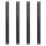 1-1/2 in. x 24 in. Industrial Steel Grey Plumbing Pipe in Black (4-Pack)