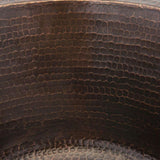 Undermount Hammered Copper 17 in. 0-Hole Bar Sink in Oil Rubbed Bronze