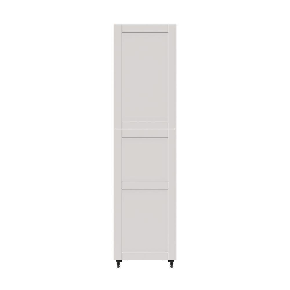 Shaker Assembled 24 in. x 94.5 in. x 24 in. Pantry Cabinet with Four Inner Drawers in Vanilla White - Super Arbor