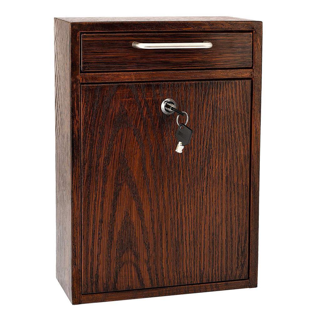 Medium Ultimate Black Wall Mounted Mail Box - Super Arbor