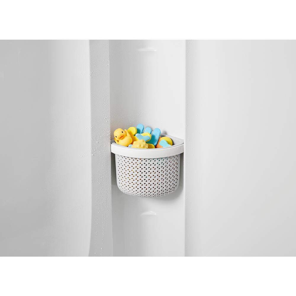 36 in. x 76 in. 1-Piece Direct-to-Stud Alcove Shower Back Wall in White - Super Arbor