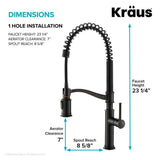 Sellette Single-Handle Pull-Down Sprayer Kitchen Faucet with Dual Function Sprayhead in Oil Rubbed Bronze - Super Arbor