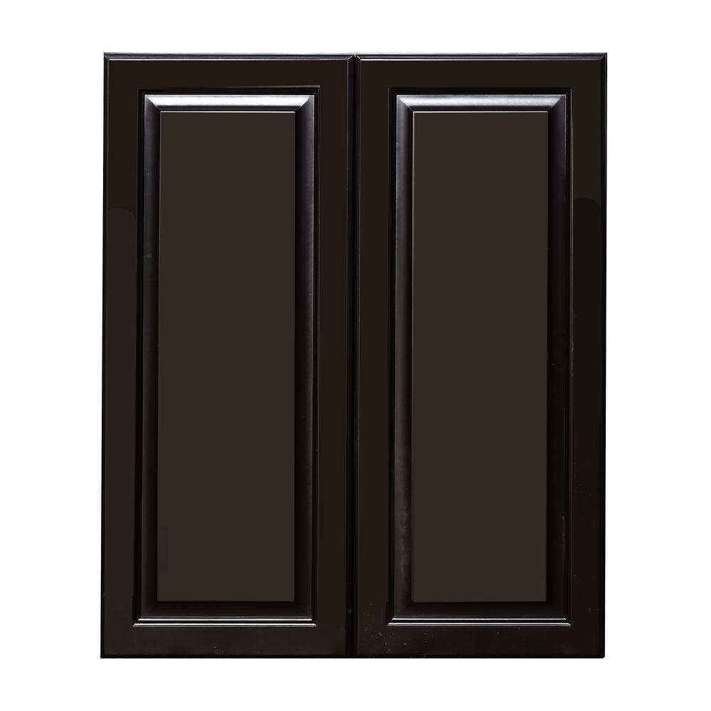Newport Ready to Assemble 24x36x12 in. 2-Door Wall Cabinet with 2-Shelves in Classic White - Super Arbor