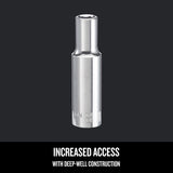 Craftsman 8mm Metric Deep Socket, 3/8-inch Drive, 6-Point