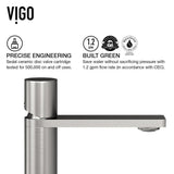 Matte Stone Round Vessel Bathroom Sink in White and Gotham Faucet in Brushed Nickel - Super Arbor